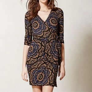 Anthropologie Vanessa Virginia Wrap Dress Boho size 0 XS
